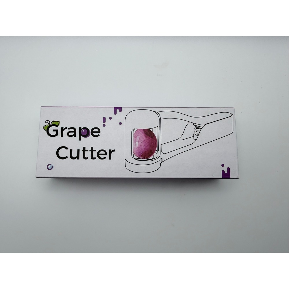 Grape Cutter Easy One Handed Use Non Slip Plunger Cut Grapes‎ Into Quarters